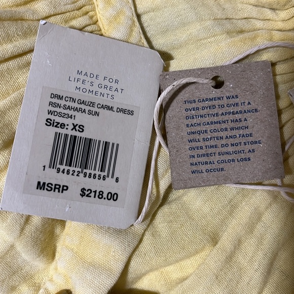 Faherty Yellow Midi Dress - Picture 11 of 11